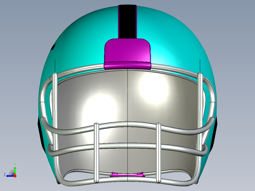 A0002544-橄榄球头盔右视图