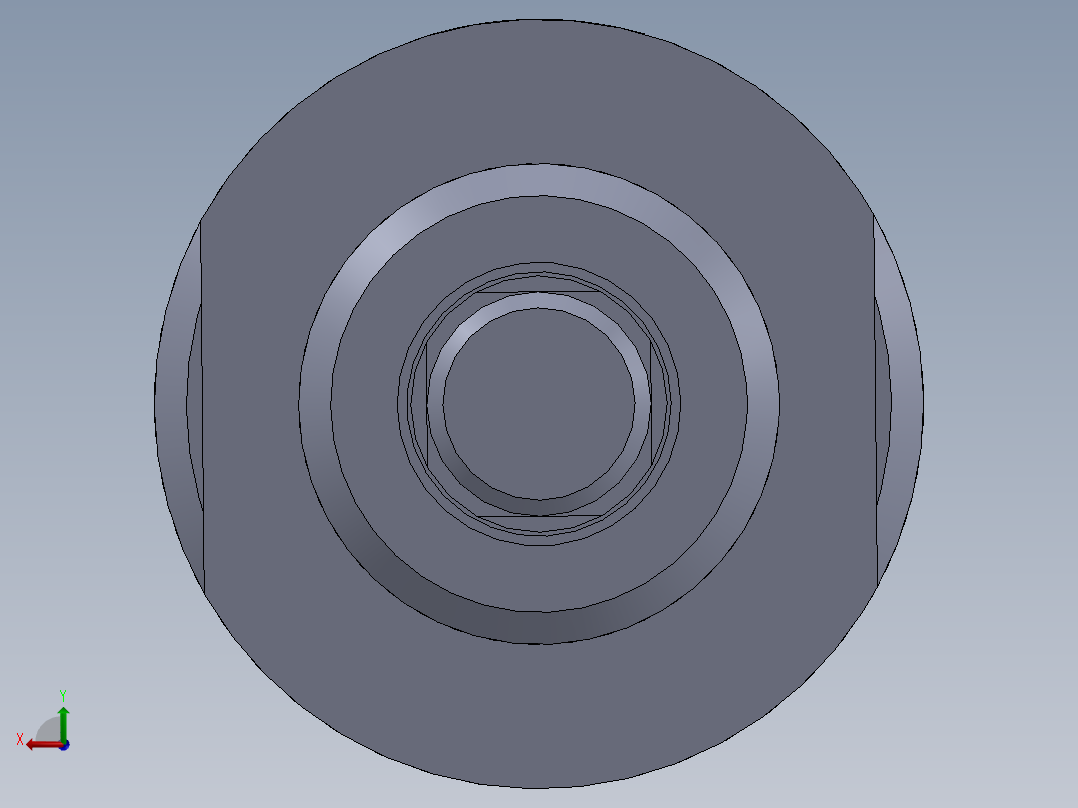 圆形气缸40x16x60毫米 (1)后视图