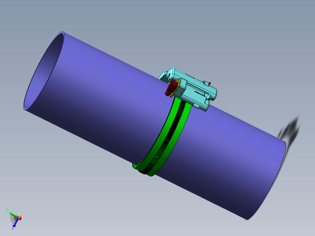 管道自动焊接小车机械系统设计（二维CAD图纸+三维SW模型+说明）