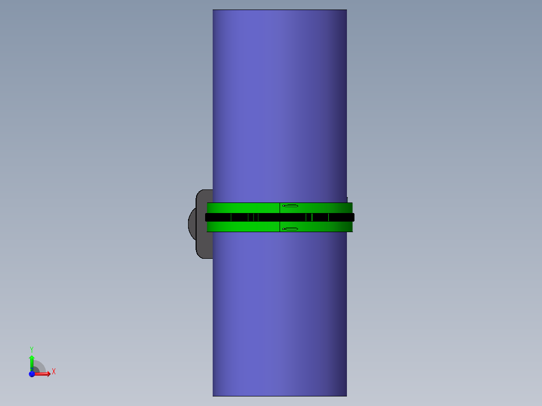 管道自动焊接小车机械系统设计（二维CAD图纸+三维SW模型+说明）前视图