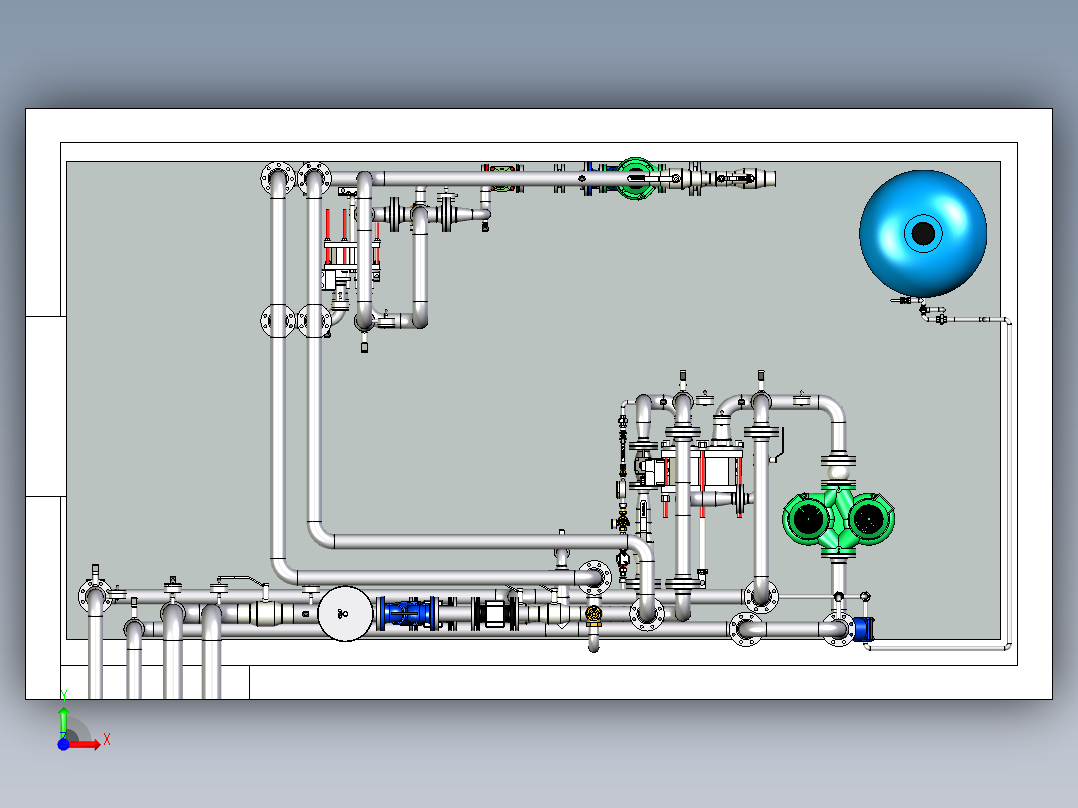 供暖装置前视图