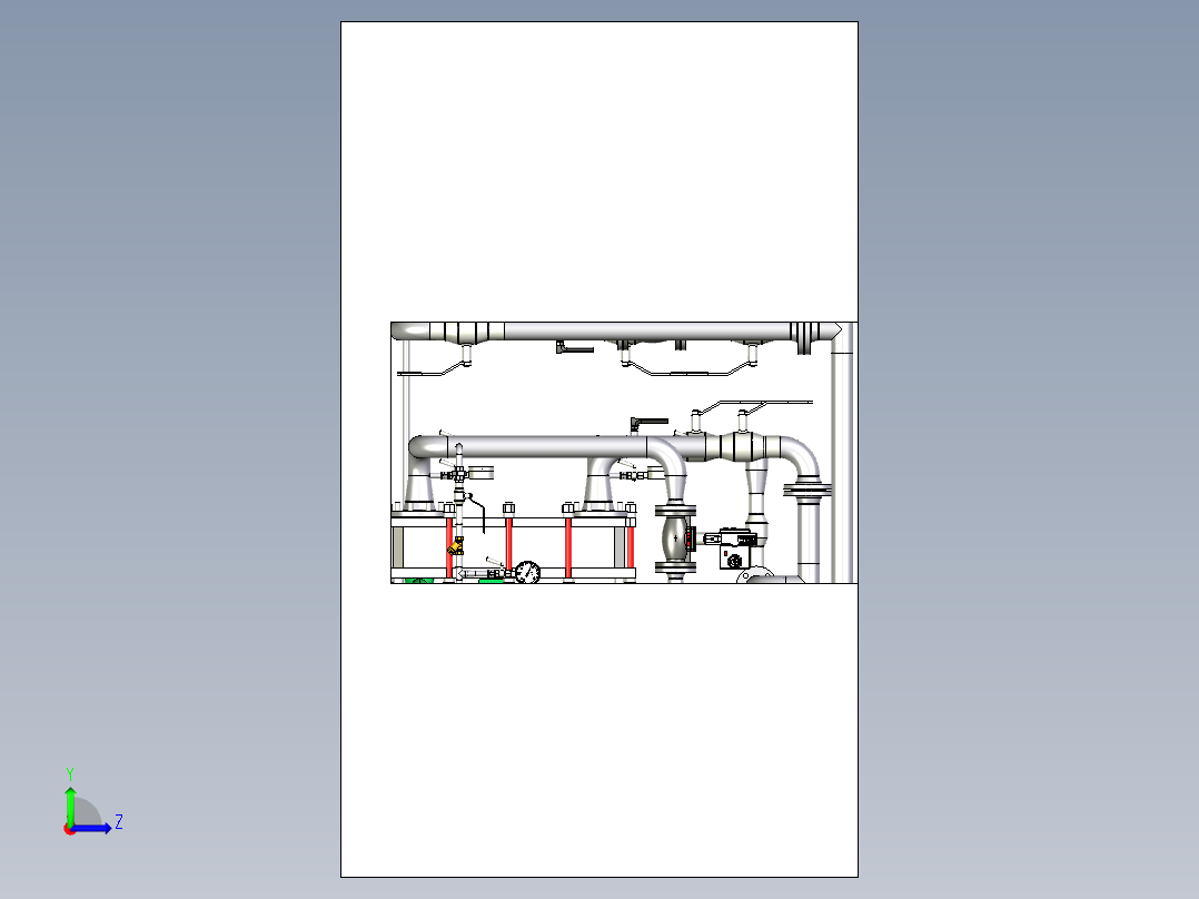 供暖装置左视图