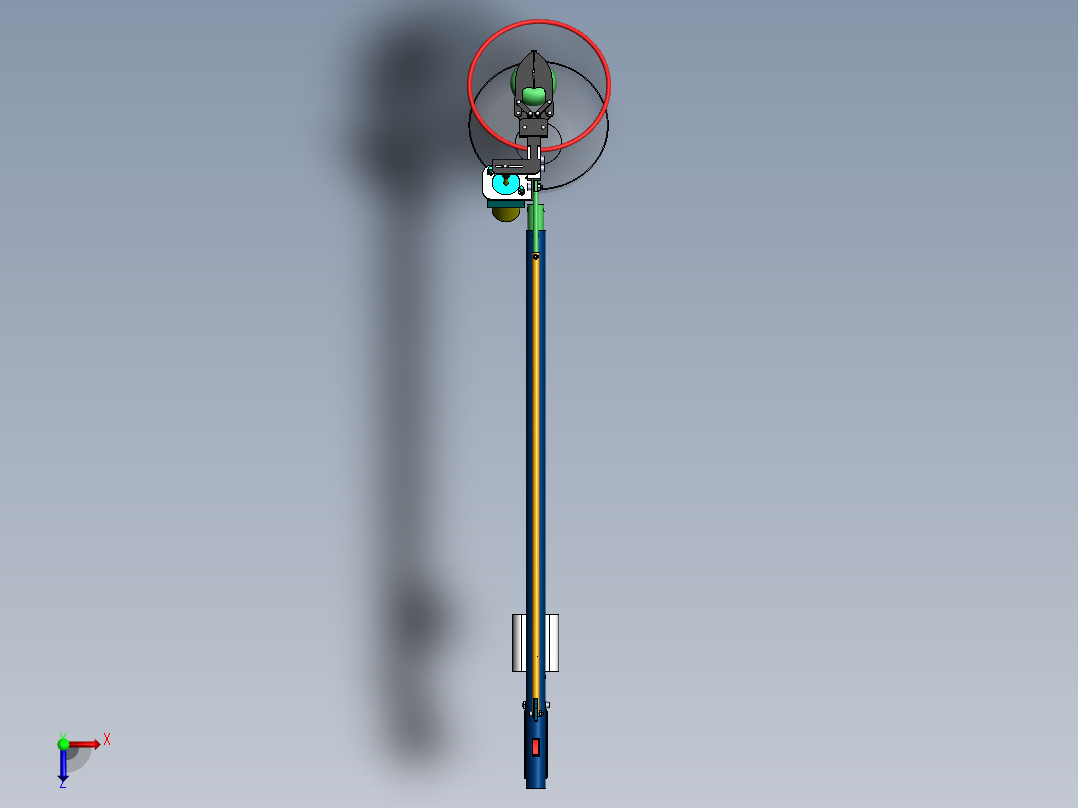 苹果采摘机械手设计【水果摘果机3D三维SW模型+7张CAD图纸+说明】俯视图
