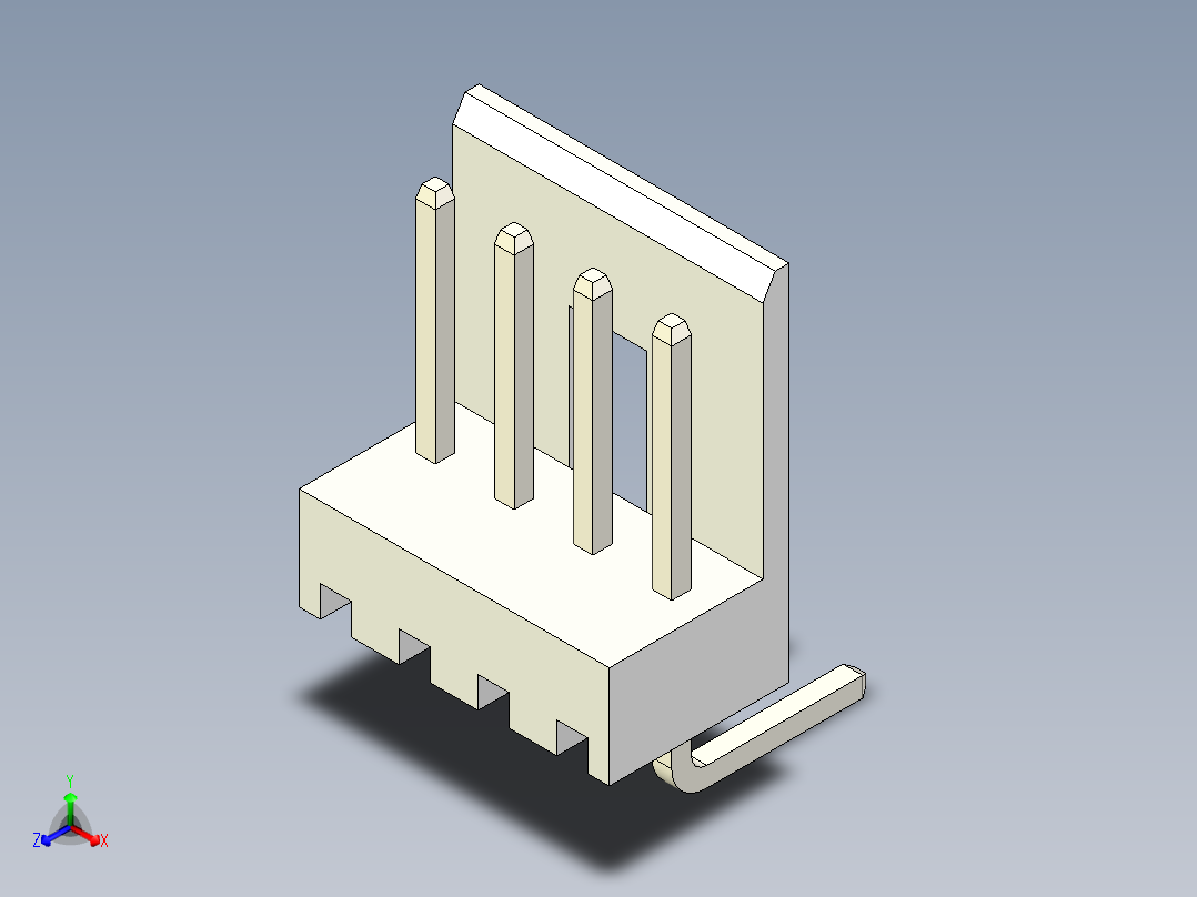 90 2 54电源接头4针13