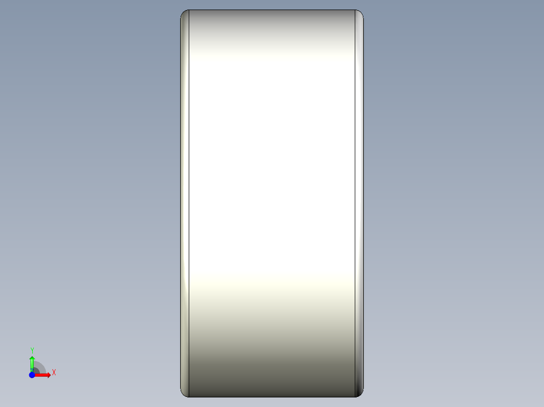 完整的公制HK系列，拉伸杯，双开口滚针轴承库SolidWorks和Step模型前视图