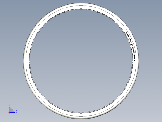 完整的公制HK系列，拉伸杯，双开口滚针轴承库SolidWorks和Step模型左视缩略图