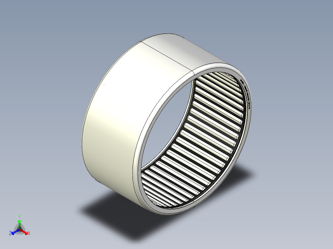 完整的公制HK系列，拉伸杯，双开口滚针轴承库SolidWorks和Step模型正等轴测图