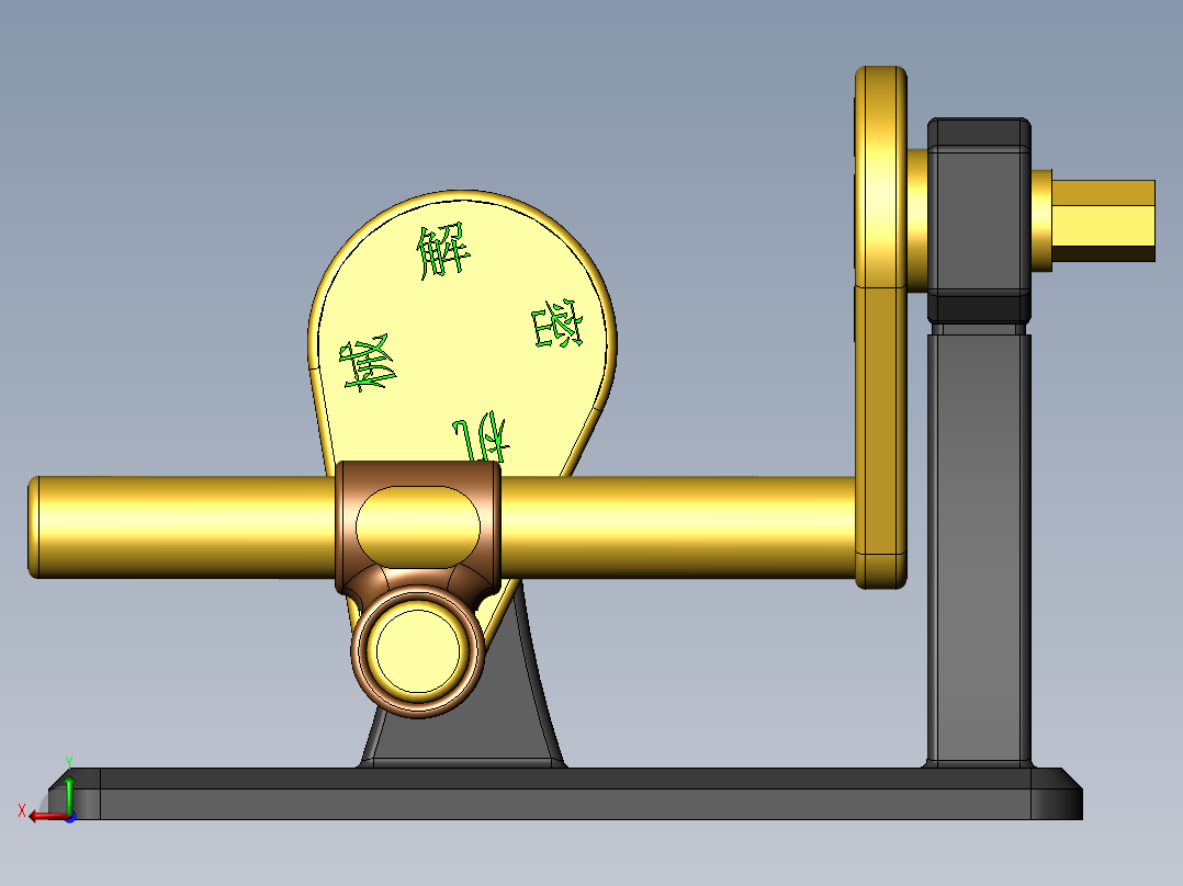 DH0121直角传动传动后视图