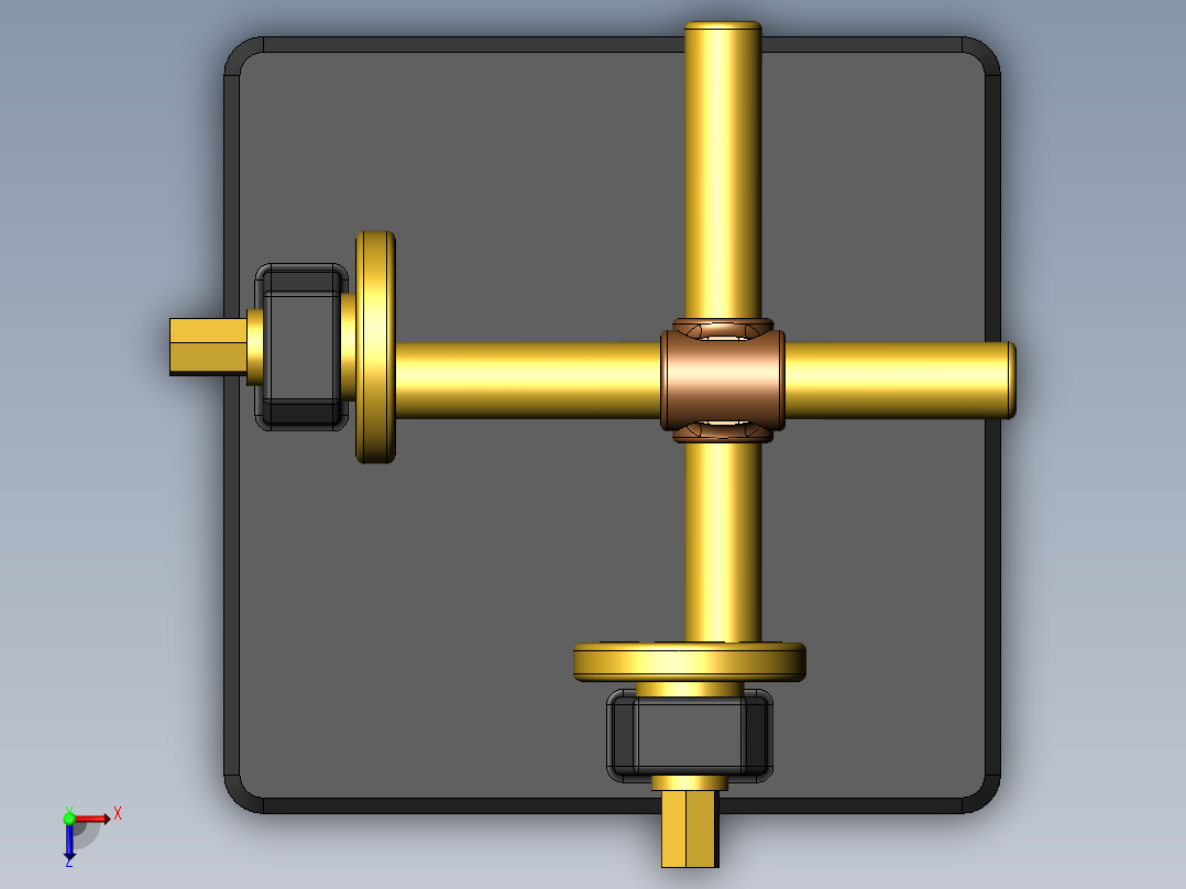 DH0121直角传动传动俯视图