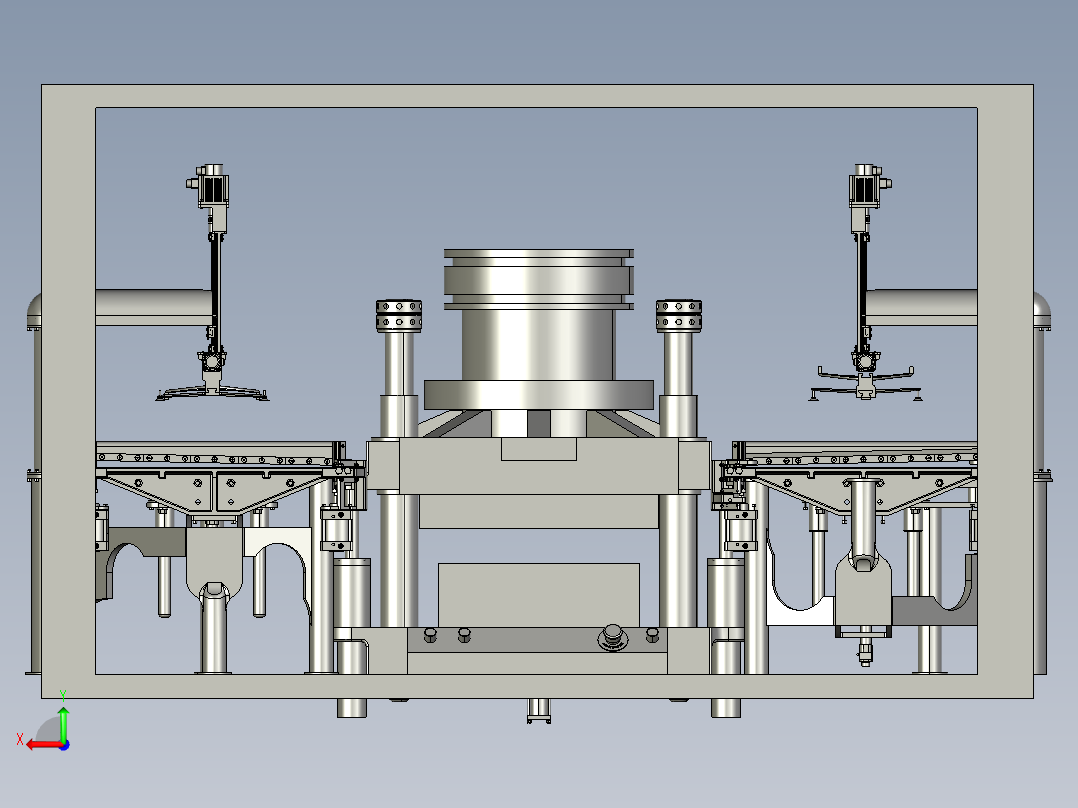 锻造成型机后视图