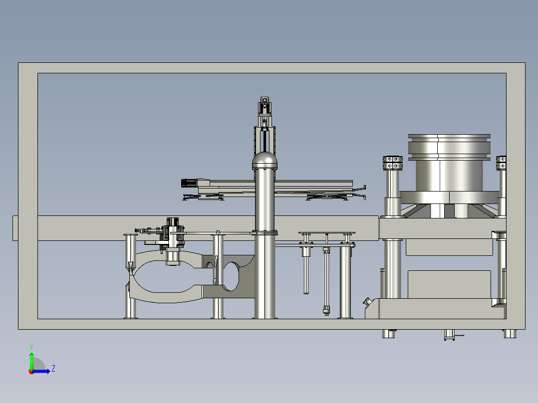 锻造成型机左视图