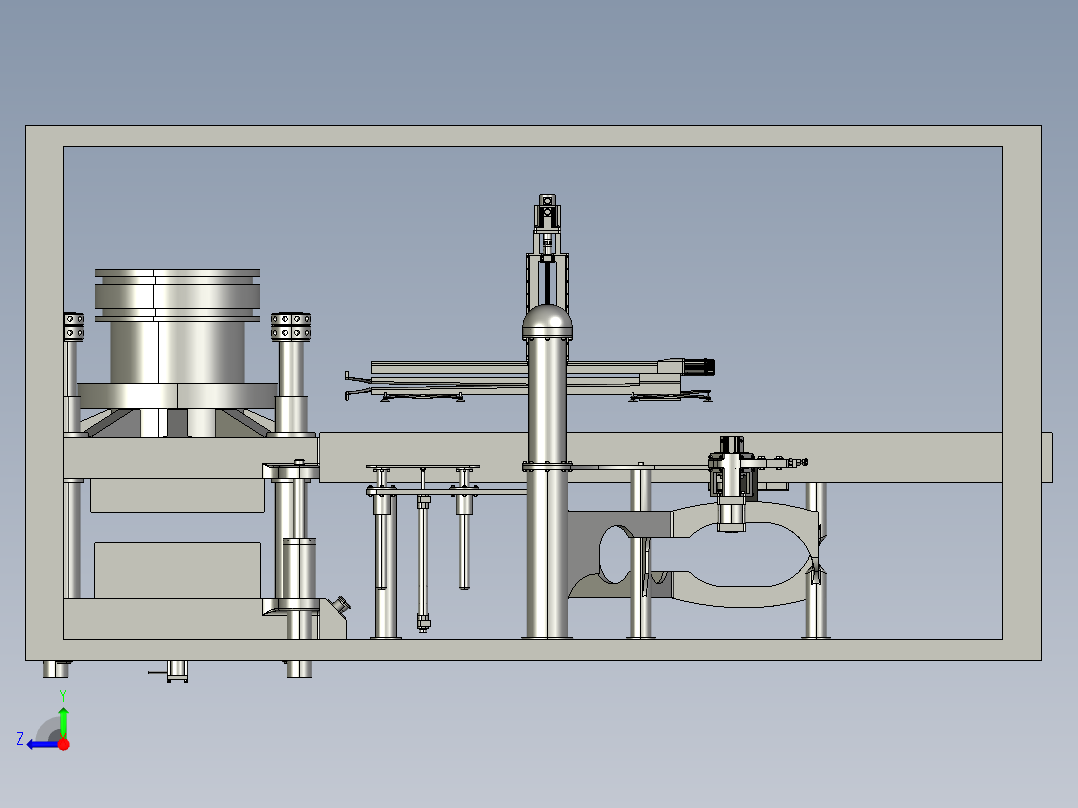 锻造成型机右视图