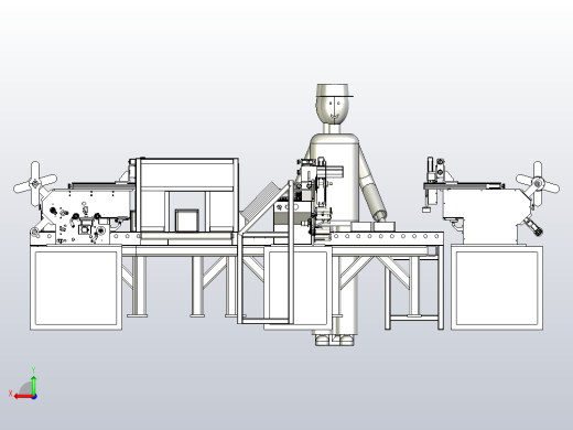 一款自动组装滚筒线3D图纸后视缩略图