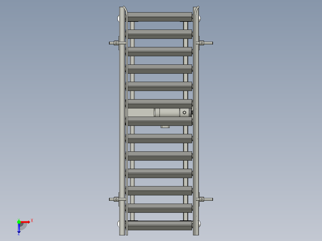 2米整平滚筒线俯视图