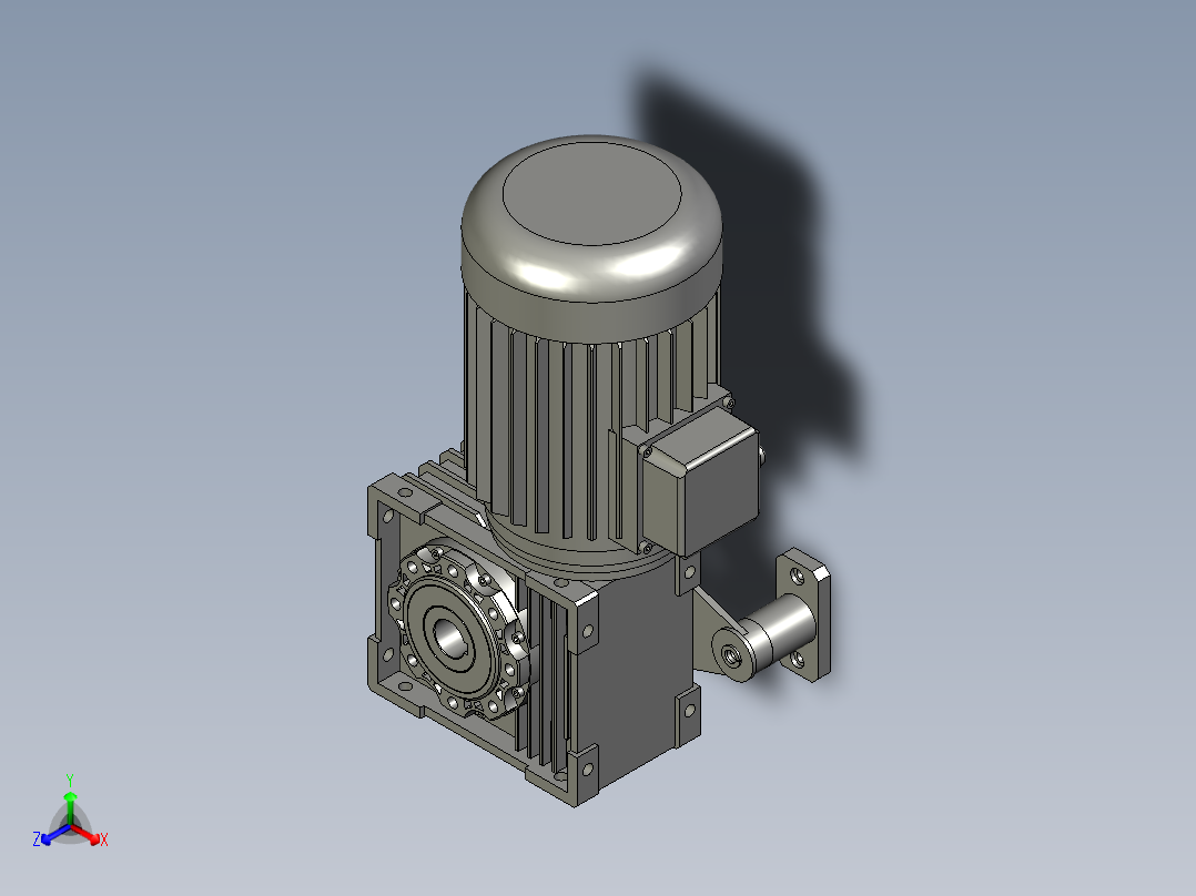 HZZ-WLJ-0300电机组件正等轴测图