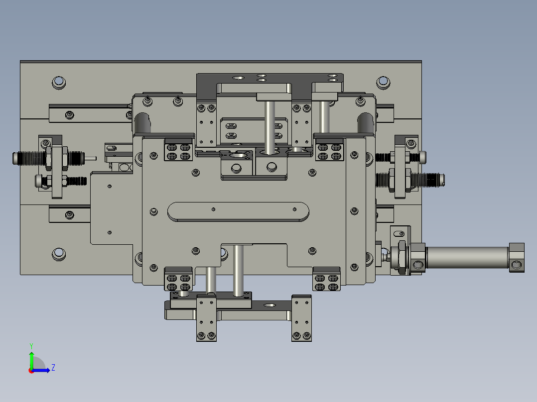 09包绿胶台平装配体左视图