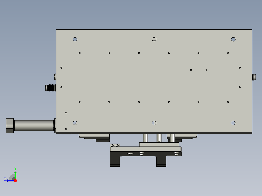 09包绿胶台平装配体右视图