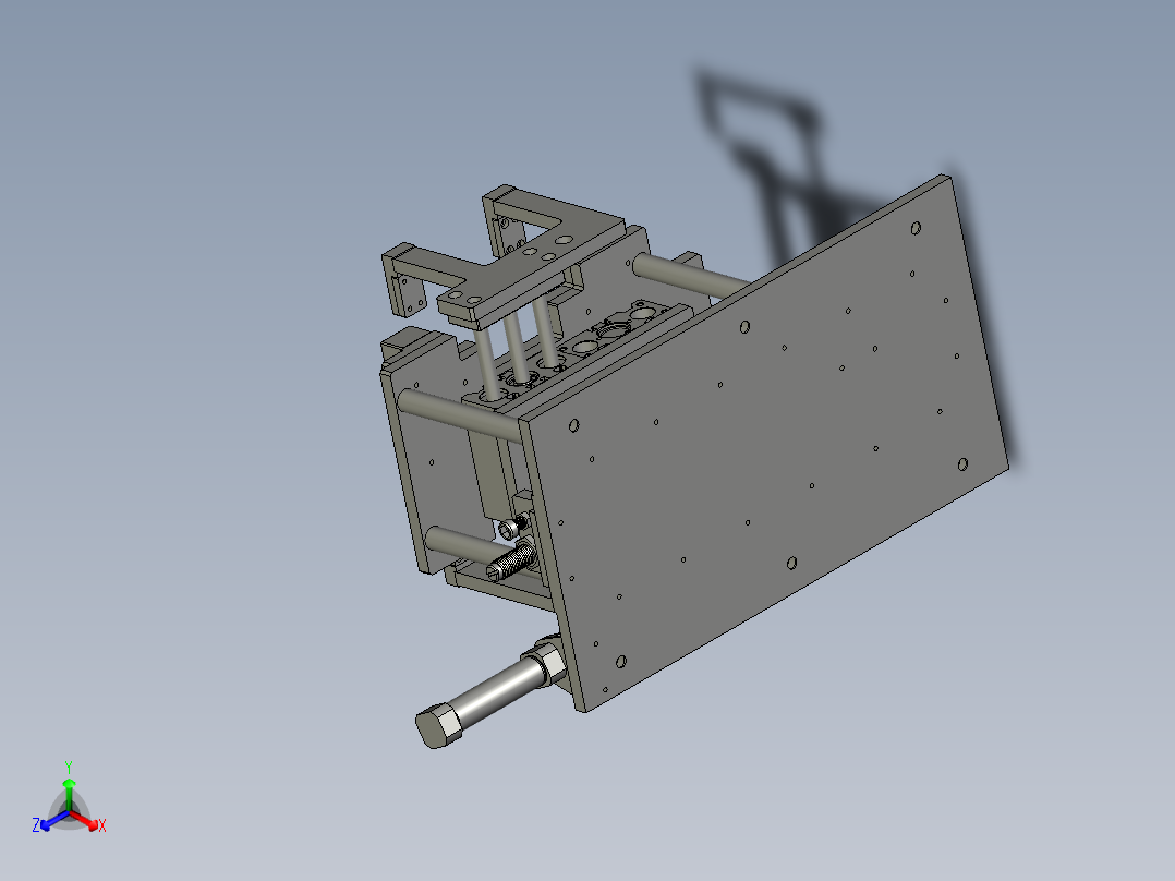09包绿胶台平装配体正等轴测图
