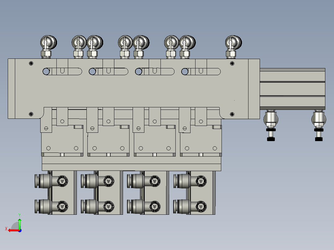 分料机构后视图