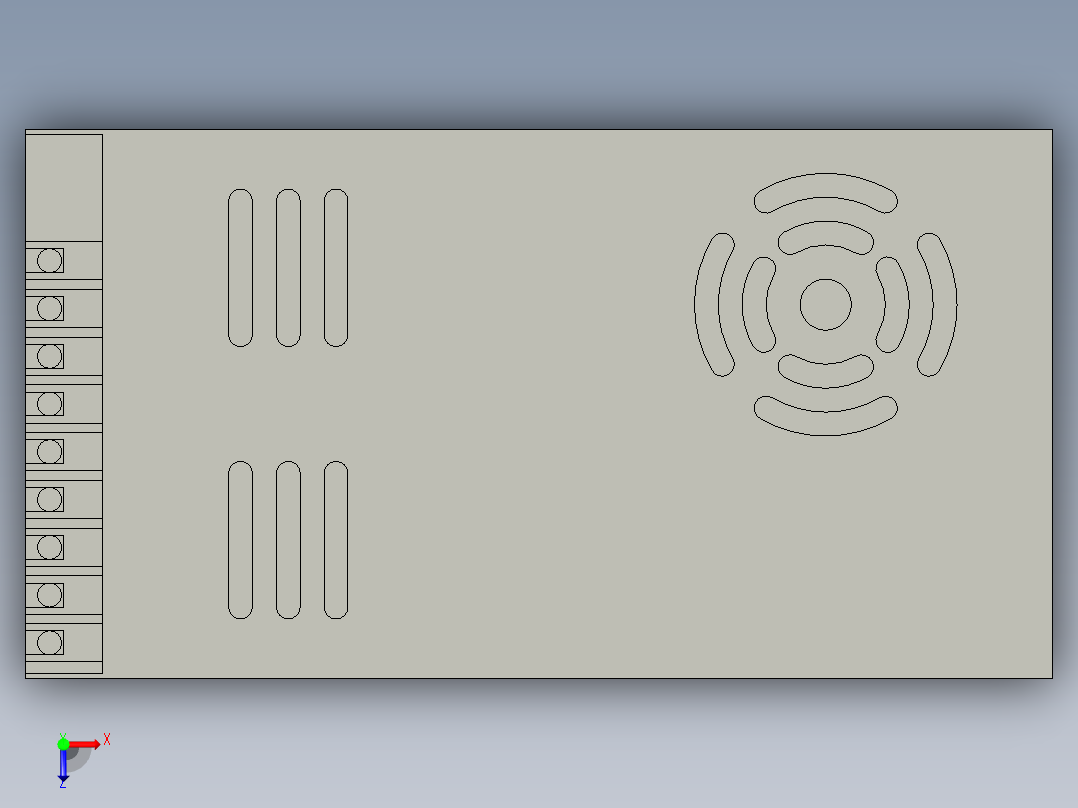 电控柜-103H000500开关电源LRS-350-48俯视图