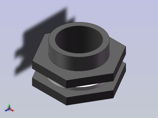 Tank Connector DN40 PN10 U-PVC正等轴测缩略图