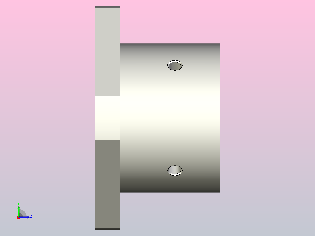 GAC11-D40导向轴支座（法兰型）左视图