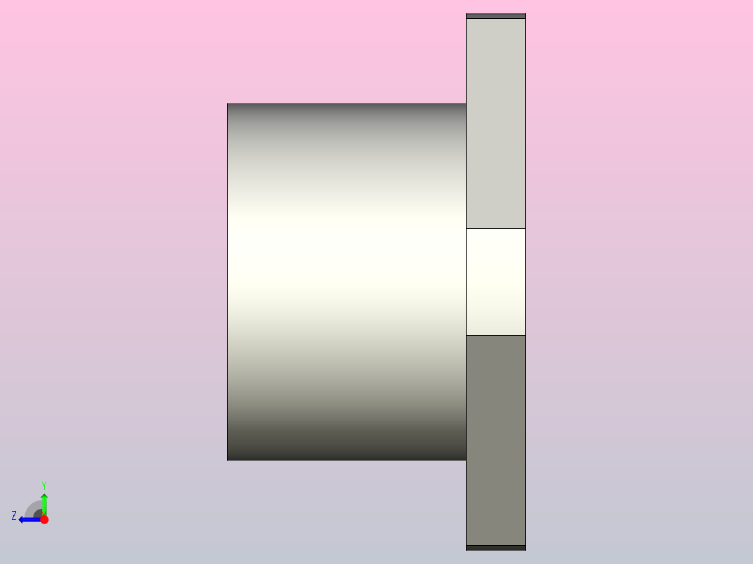 GAC11-D40导向轴支座（法兰型）右视图