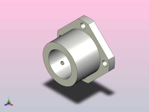 GAC11-D40导向轴支座（法兰型）正等轴测缩略图
