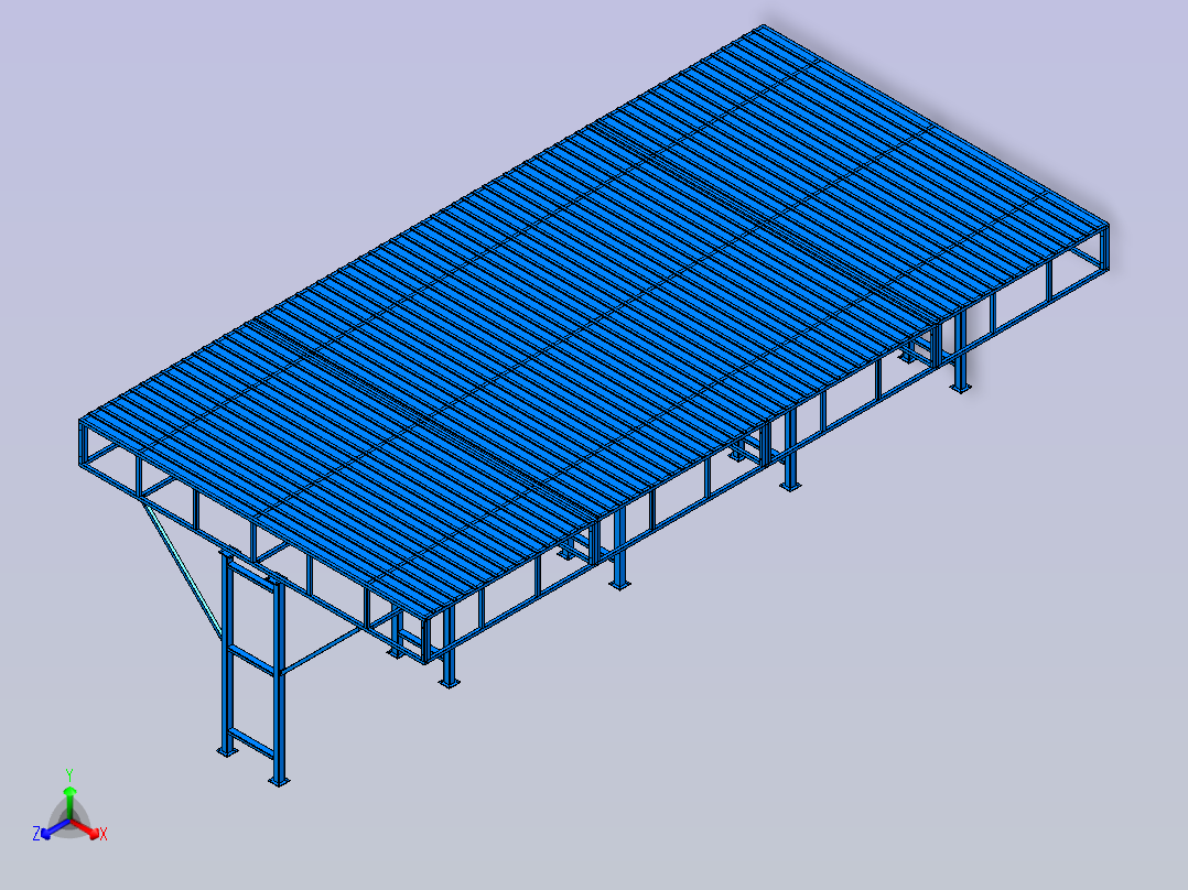 双立柱机械加工棚主视图