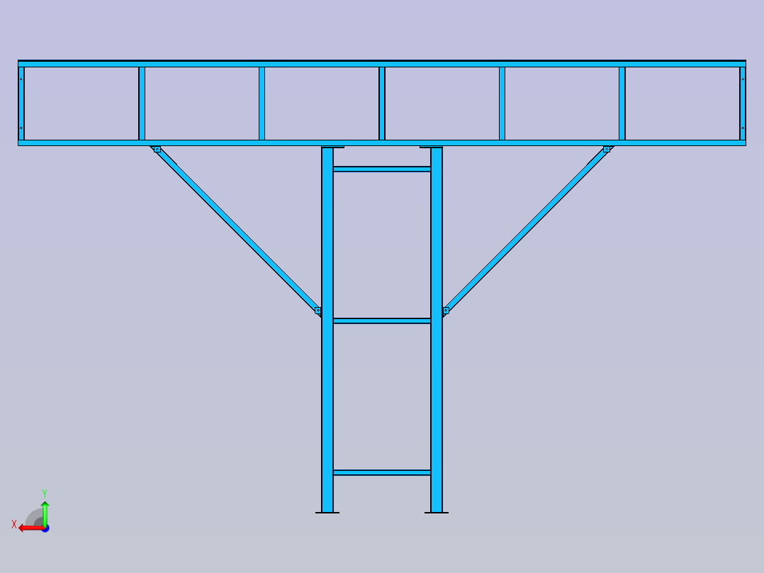 双立柱机械加工棚后视图