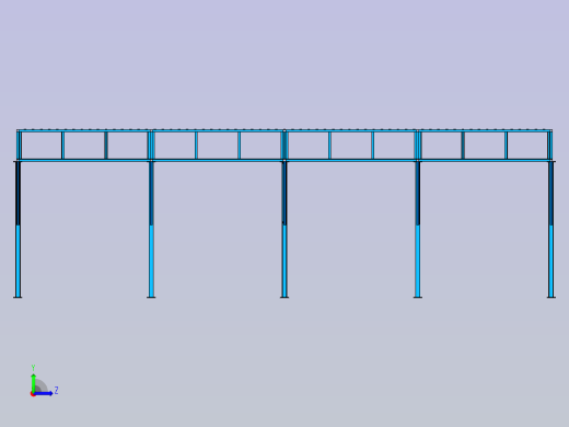 双立柱机械加工棚左视缩略图