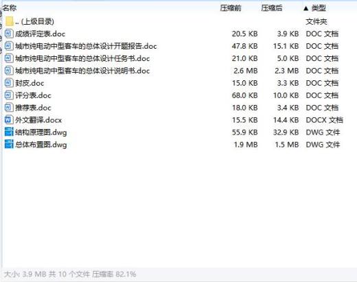 城市纯电动中型客车的总体设计含开题及2张CAD图缩略图
