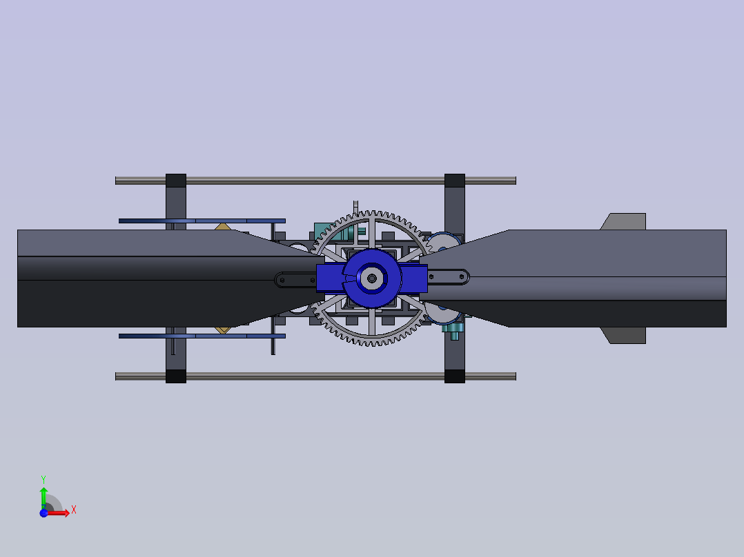 同轴双旋翼类直升机主视图