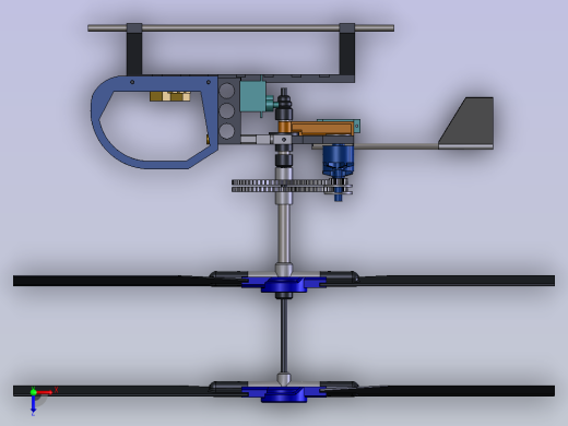 同轴双旋翼类直升机俯视缩略图
