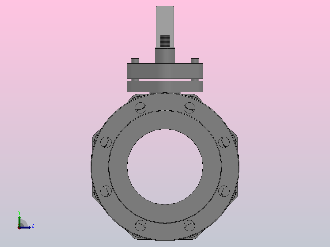浮动球球阀[1.6K-DN125浮动球球阀（Floting Ball Value）]前视图