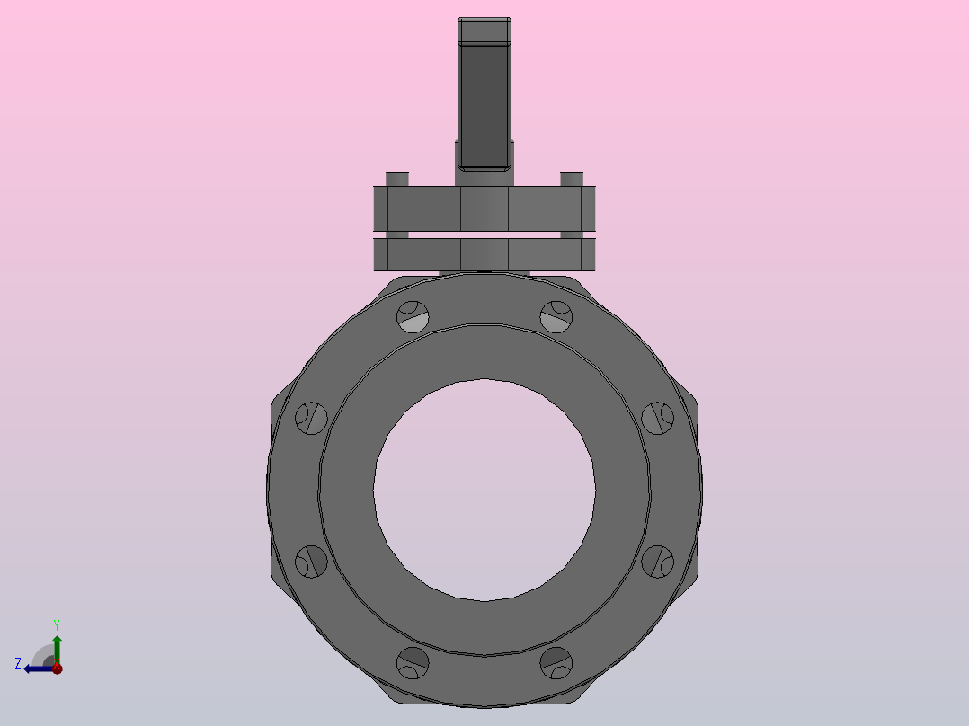 浮动球球阀[1.6K-DN125浮动球球阀（Floting Ball Value）]后视图