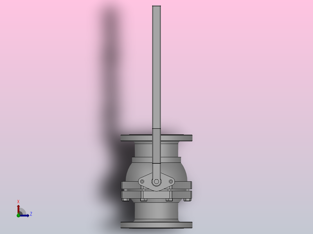 浮动球球阀[1.6K-DN125浮动球球阀（Floting Ball Value）]俯视图