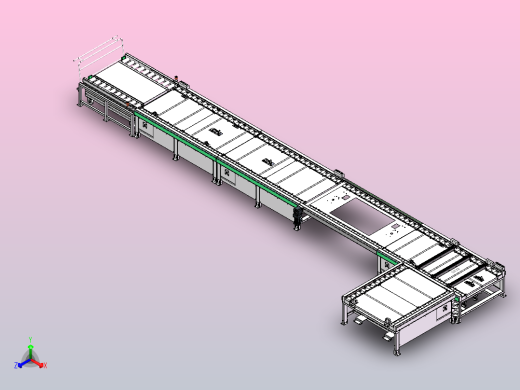 工装治具滚筒线体正等轴测缩略图