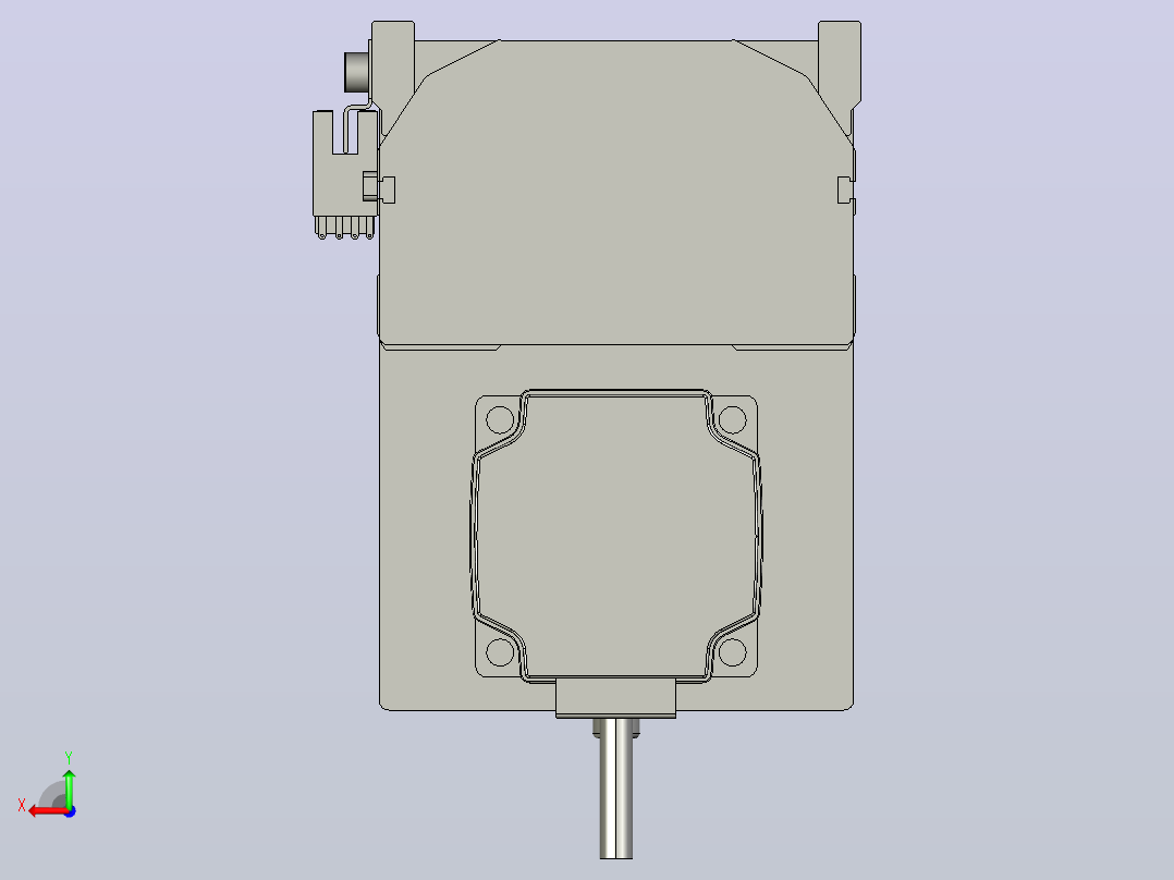 SYS12-100-BM-200W滚珠花健、支撑座、滚珠丝杠、交叉导轨、直线模组.STEP后视图