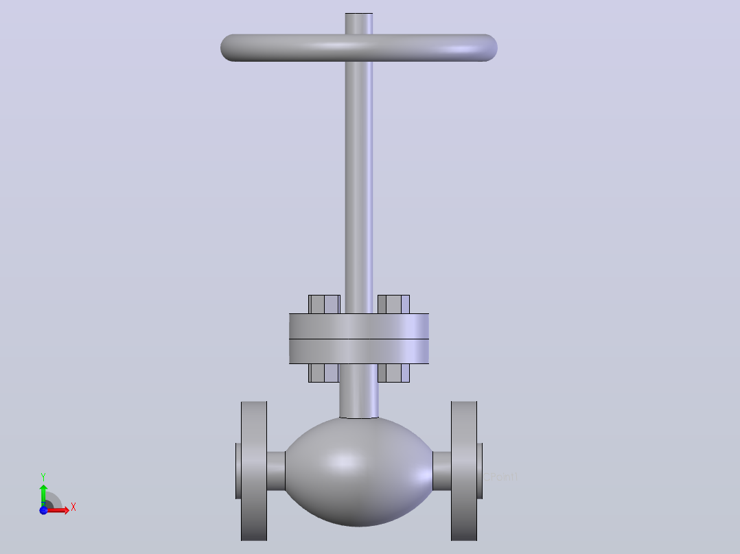 globe valve (asme b16.34) fl -150-2500阀前视图