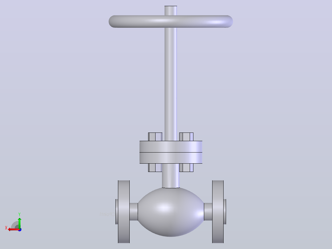 globe valve (asme b16.34) fl -150-2500阀后视图