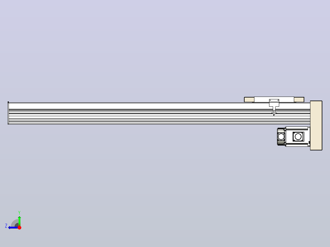 滚珠丝杠直线轴带导轨全封闭TPA-HCR-220D-3210C-L1150-MP-Y-P1K-N3右视图