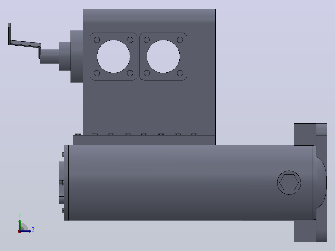 SPL系列双通网片式油滤器(SPL50-80)_SPL-65左视图