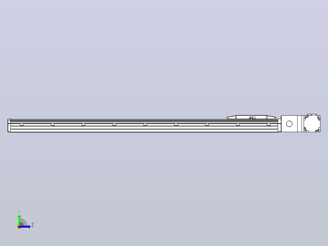 机器人皮带驱动直线轴TPA-GCB-150-P80-L1000-QR-M75-N3左视图