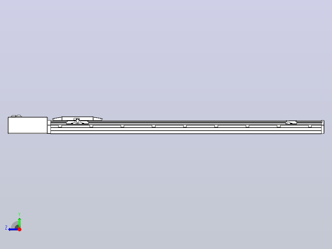 机器人皮带驱动直线轴TPA-GCB-150-P80-L1000-QR-M75-N3右视图