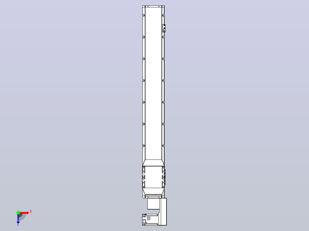 机器人皮带驱动直线轴TPA-GCB-150-P80-L1000-QR-M75-N3俯视图