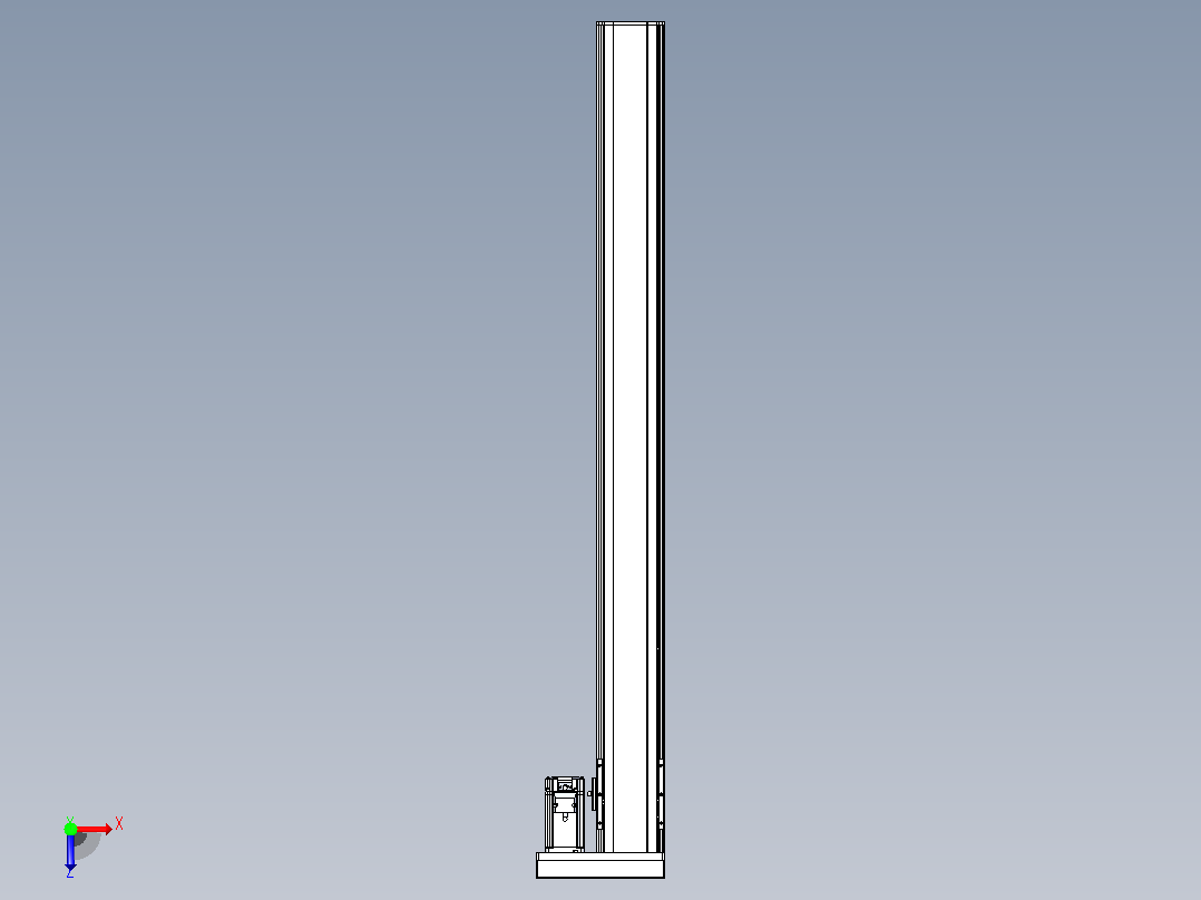 日规模组半封闭丝杆TPA-HNR-105D-1610C-L1100-ML-Y-P40-N3俯视图