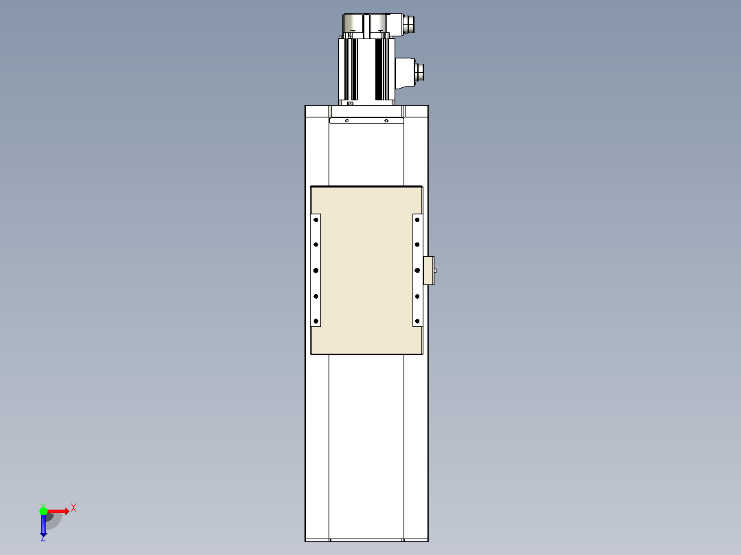 滚珠丝杠直线轴带导轨全封闭TPA-HCR-220D-3210C-L300-M-Y-P1K-N3俯视图