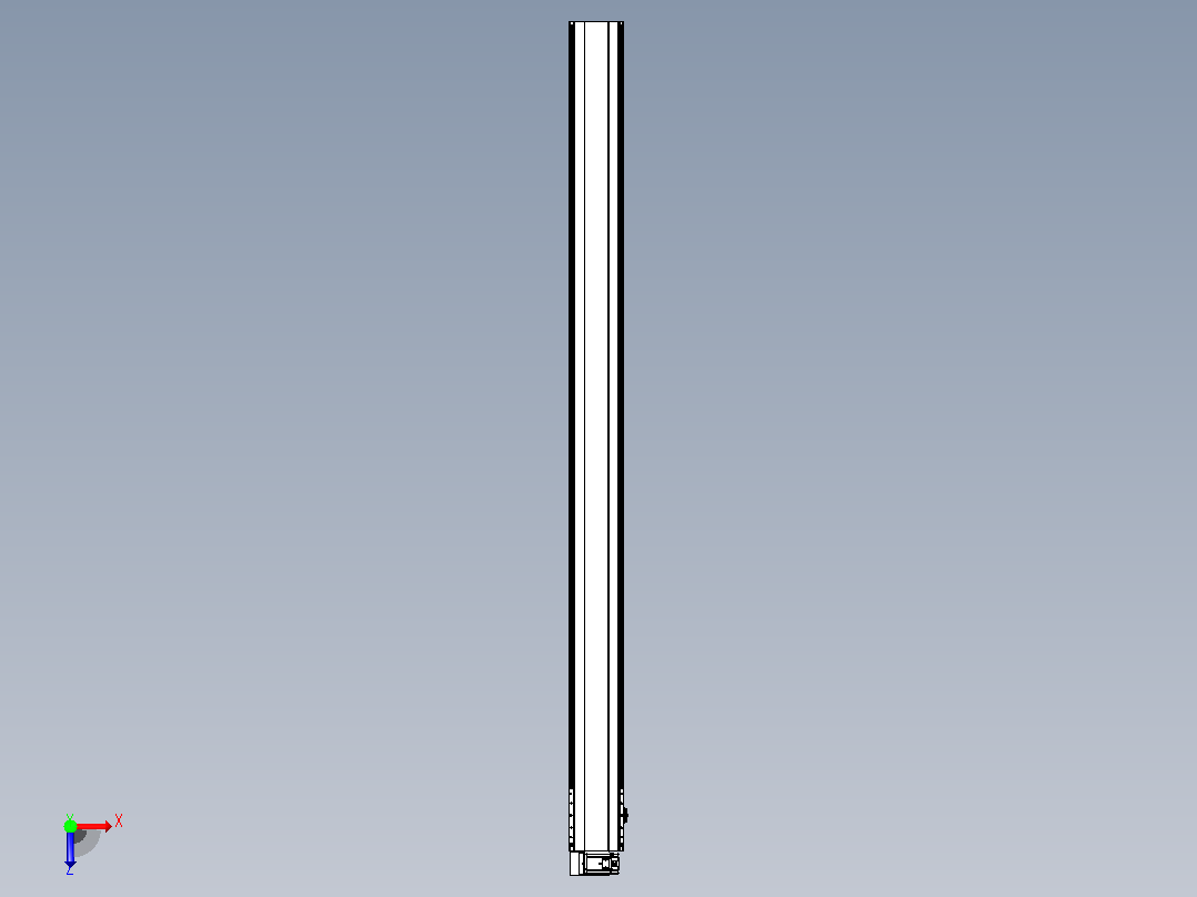 皮带直线轴半封闭可选导轨TPA-HNB-202D-140-L2700-LU-C-P75-N3俯视图