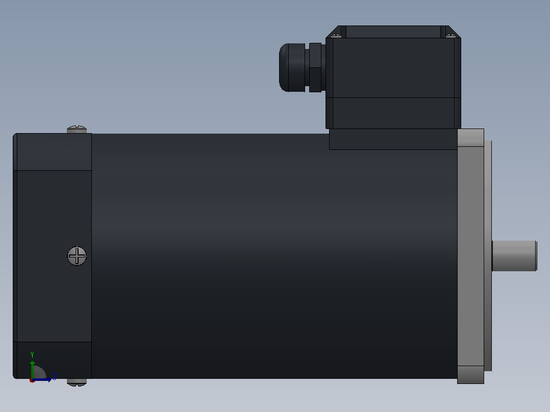 100AC(140W、160W、180W、200W、250W)微型交流（齿轴）基本型电机[100YB200WGV22H]左视图